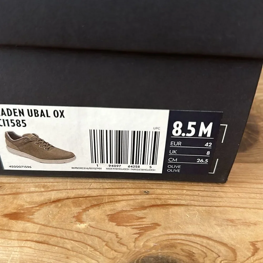 ROCKPORT ZADEN UBAL OX NEW IN BOX MENS SIZE 8.5 OLIVE COLOR - Picture 9 of 11